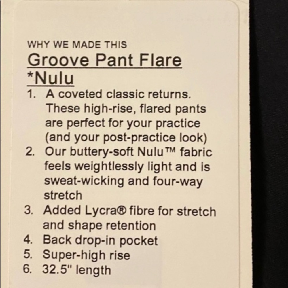 Lululemon Groove Super-High-Rise Flared Pant Nulu * BLACK - Picture 7 of 14